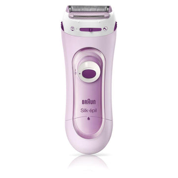Silk-Épil Lady Shaver 5-100 Pink - Cordless Electric Shaver And Trimmer System With 1 Extra